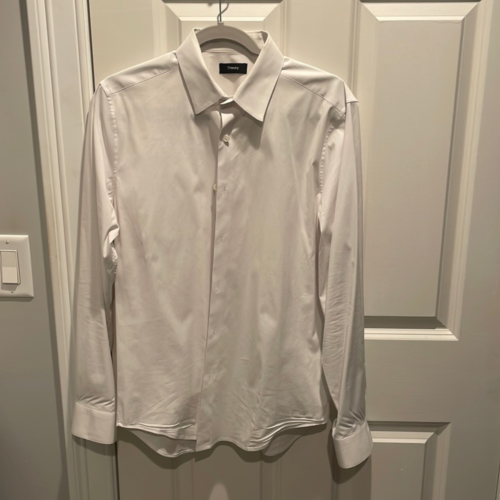 Theory Mens white button down size Medium